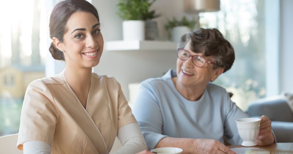 caregiver with elderly