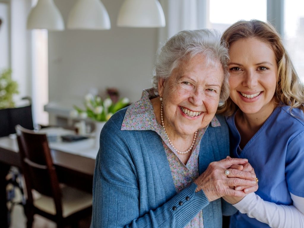 caregiver providing home care services