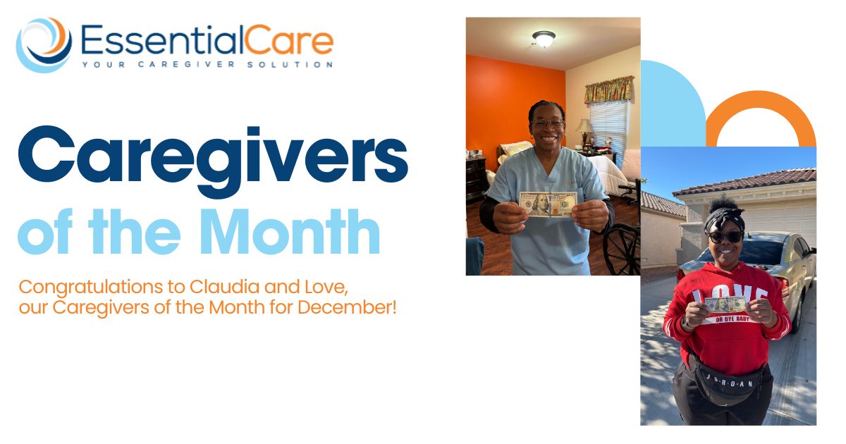 Congratulations to Claudia and Love, our Caregivers of the Month for December!