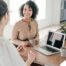 A woman interviews for a job position representing one of the steps during which a caregiver should be evaluating if an agency is a good fit.